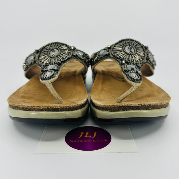 Dansko Women's Pamela Beaded Leather Thong Sandals 1555201600 Size 37/ 6.5-7 US - Picture 2 of 12